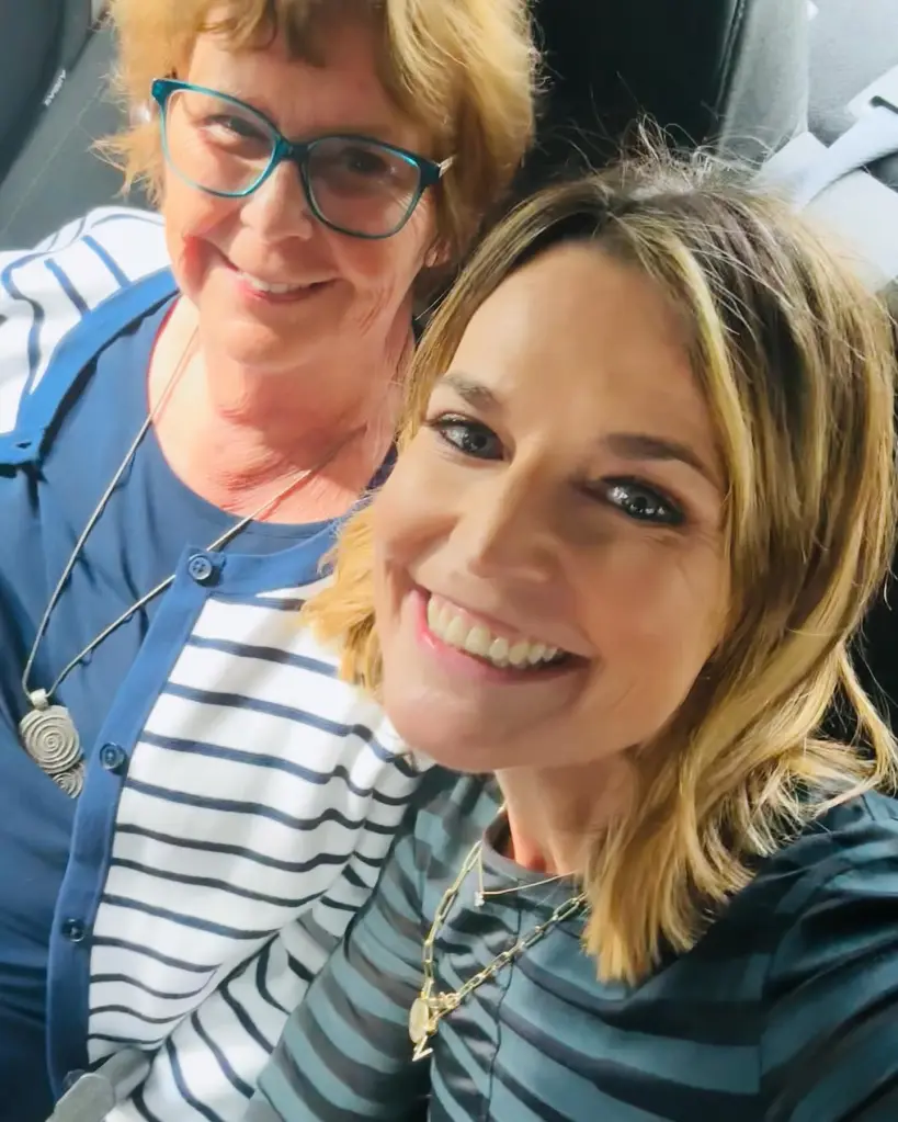 Savannah Guthrie and her mother Nancy smiling for a selfie.
