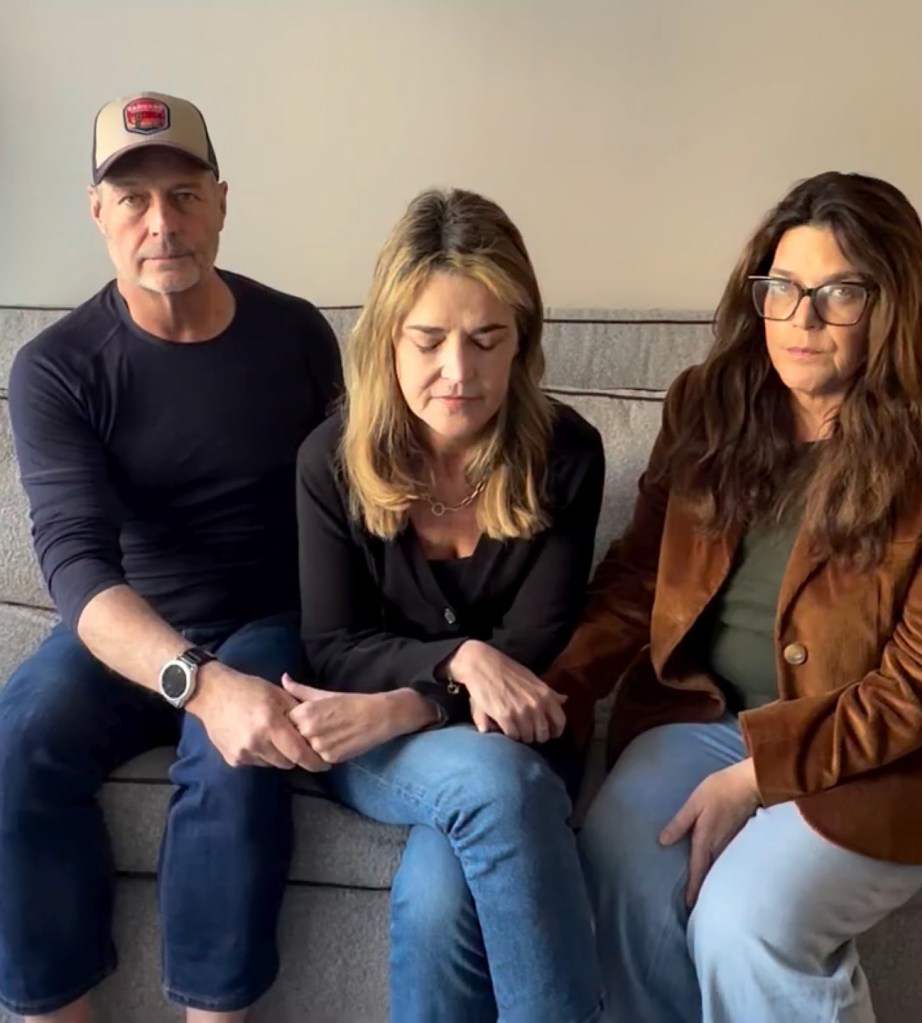 Savannah Guthrie with two other people asking for Nancy Guthrie's return.