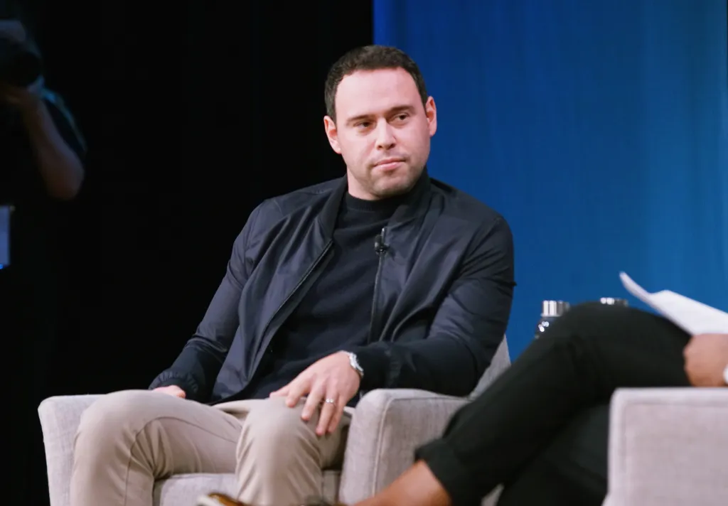 Scooter Braun speaking onstage during the Fast Company Innovation Festival.