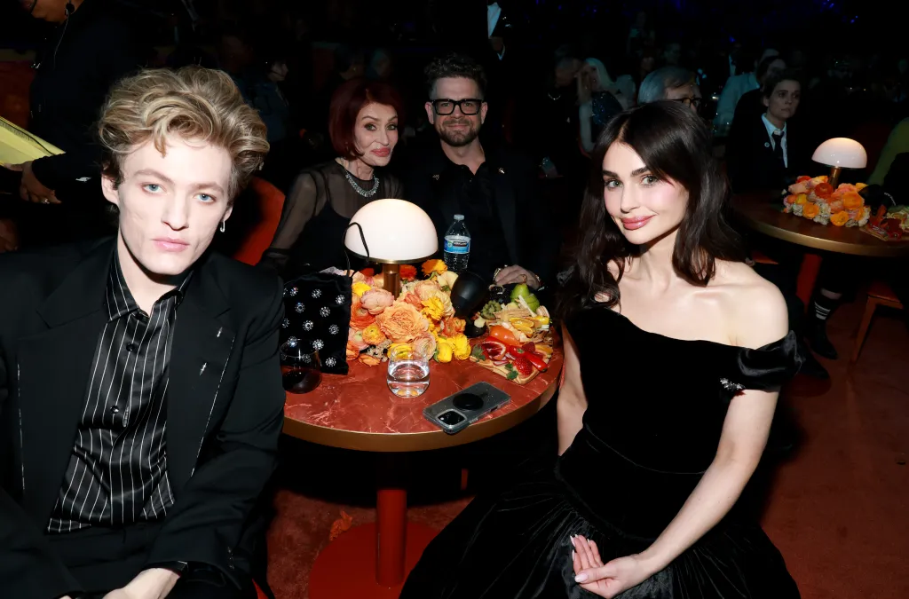 Sharon Osbourne, Jack Osbourne, and Aimee Osbourne at the 68th GRAMMY Awards.