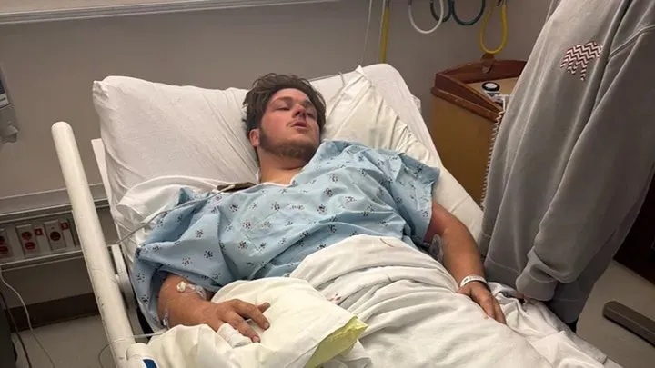 Silas McCay said he was shot 10 times in the leg, hip, ribcage, stomach, finger, pelvis and thigh while trying to protect his friends