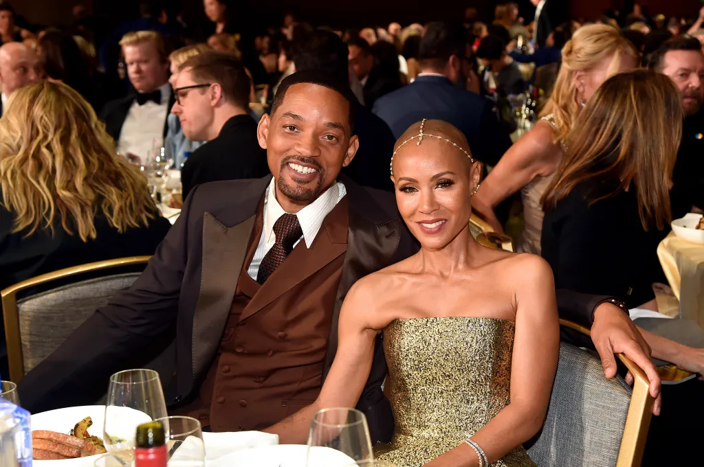 Will Smith and Jada Pinkett Smith smile for the camera at the 27th Annual Critics Choice Awards.