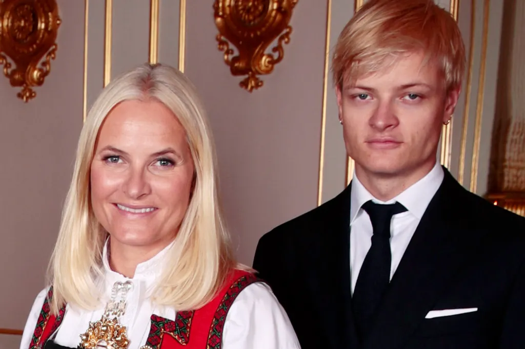 Norway's Crown Princess Mette-Marit and her son Marius Borg Høiby.