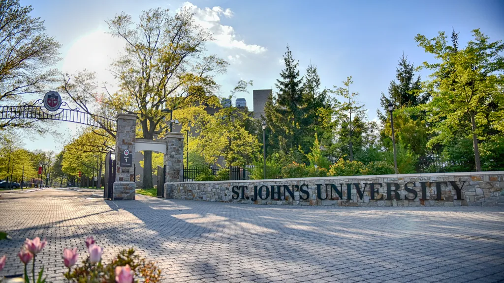 Entrance to St. John's University in Queens, New York.
