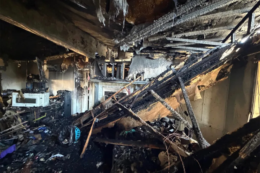 Panama City firefighters rushed to the scene and were able to contain the inferno, but the home was completely destroyed.