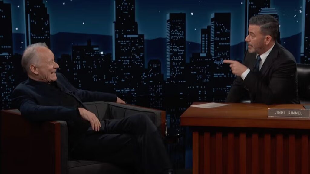 Jimmy Kimmel Stunned by Stellan Skarsgård Calling Him the Bad Guy in Matt Damon Feud: ‘Don’t Know That I Would’ve Invited You Here!’