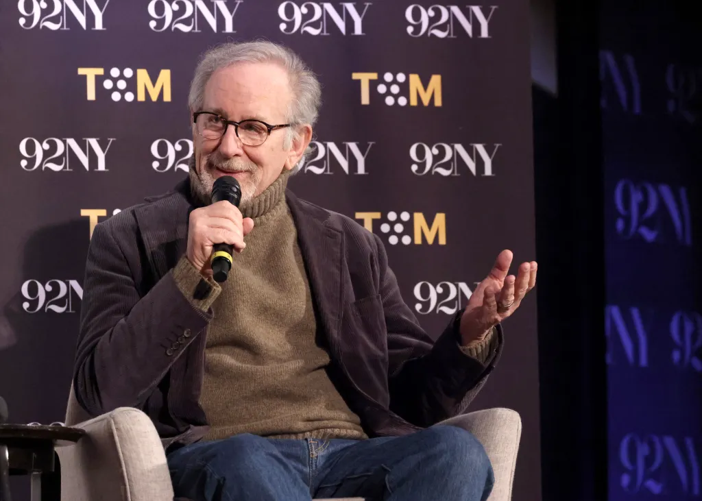 Steven Spielberg speaking onstage at the TCM Classic Film Festival x 92NY.