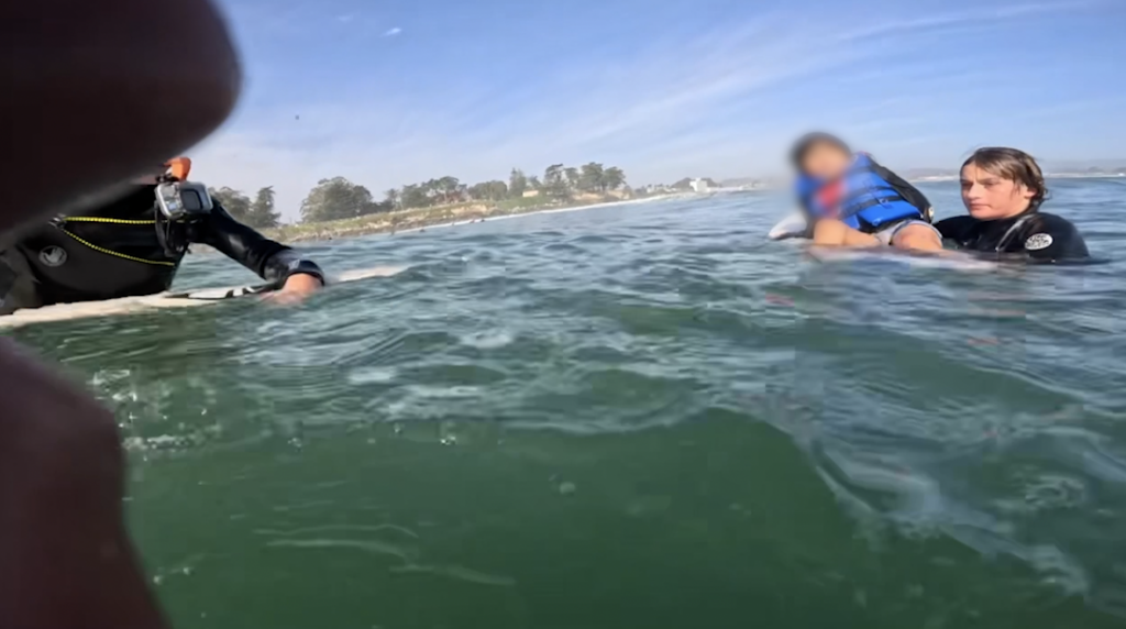 Teen surfers rescue family from cold water after their boat overturns