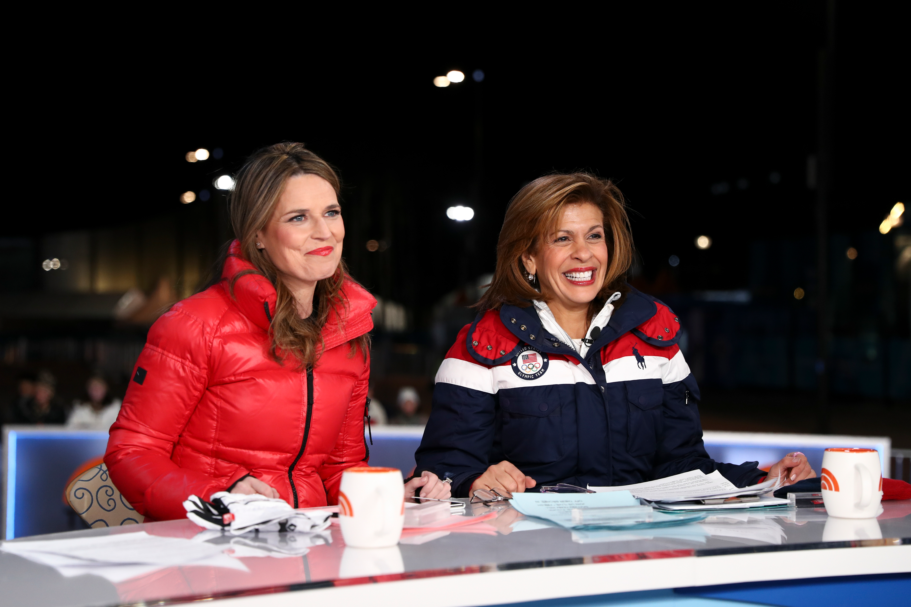 Savannah Guthrie and Hoda Kotb covering the Winter Olympics for Today.