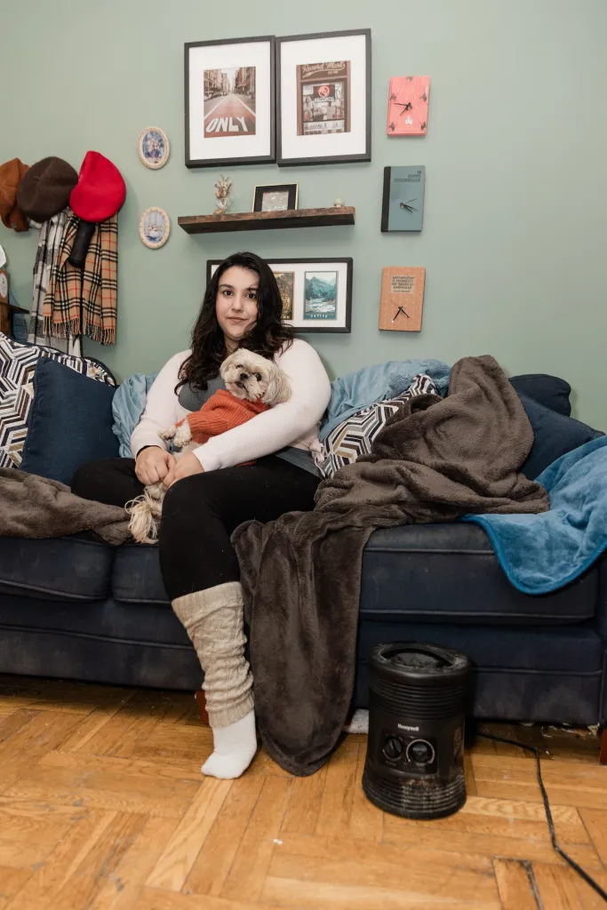 Pavez says management in her building refuse to turn on the heat at night when temperatures are below freezing. 