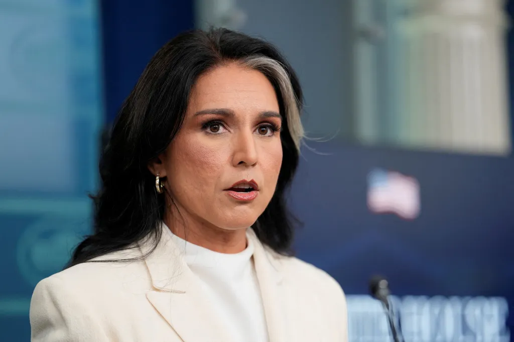 Director of National Intelligence Tulsi Gabbard speaks during a press conference at the White House on July 23, 2025.