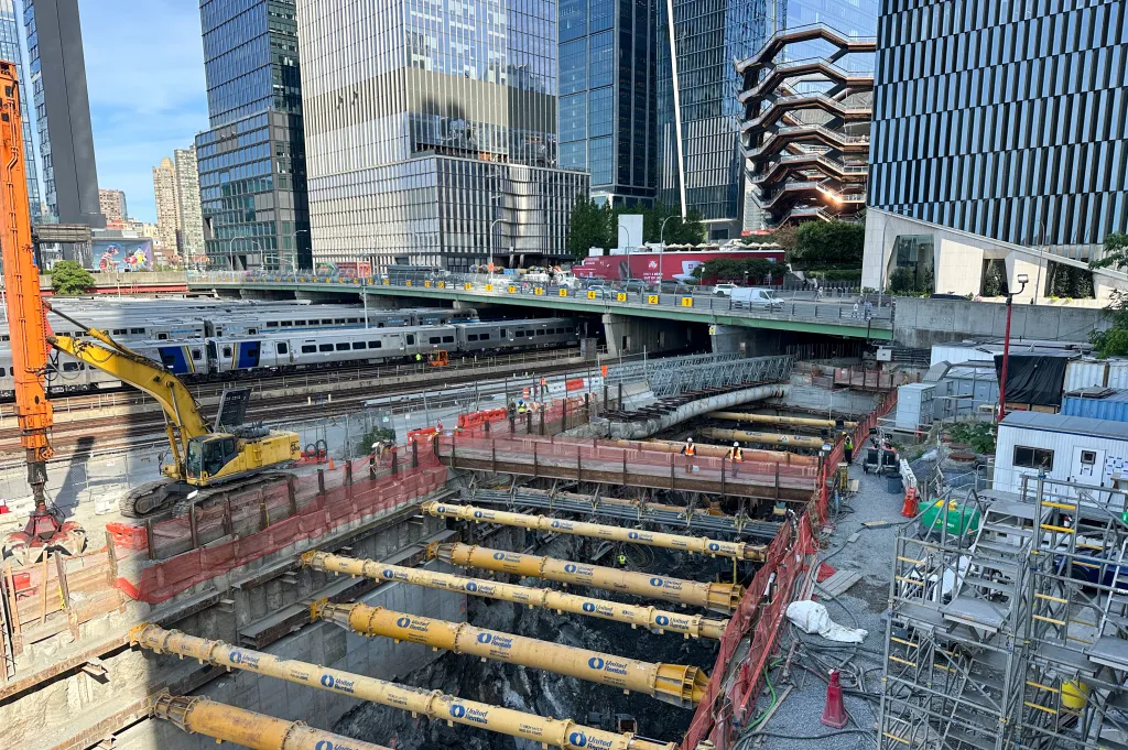 A tunnel under construction in Manhattan that will connect New York and New Jersey on Oct. 2, 2025.