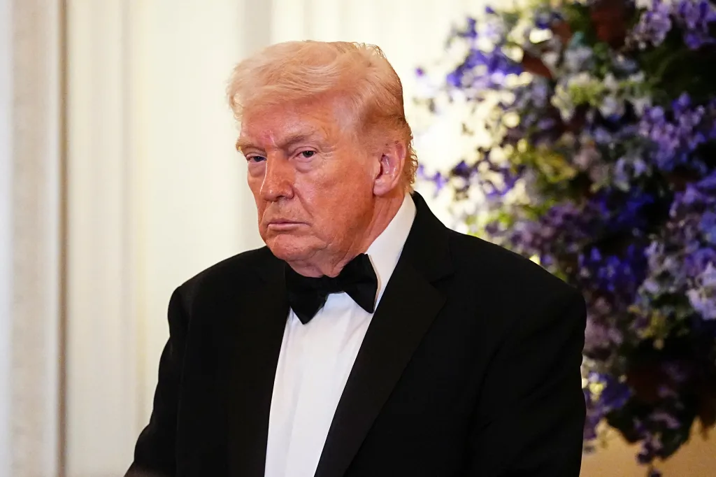 President Donald Trump at a Governors Dinner.