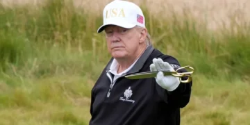 Golfers take swing at Trump over ‘unlawful assault’ on public golf course