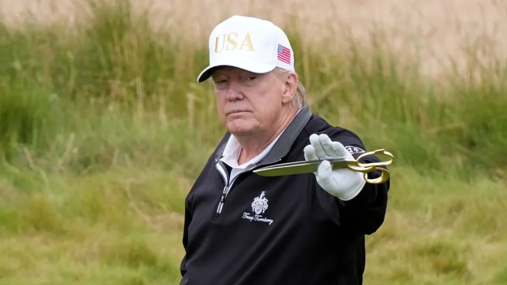 Golfers take swing at Trump over ‘unlawful assault’ on public golf course