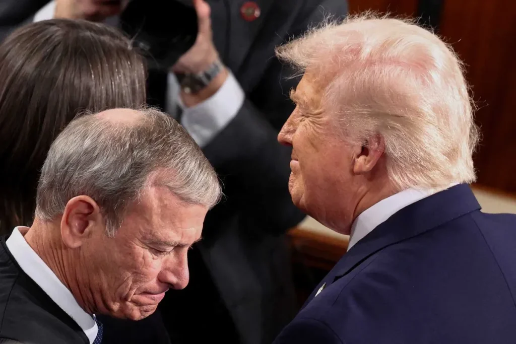 Trump stares down Supreme Court justices while thrashing ‘unfortunate’ ruling during SOTU