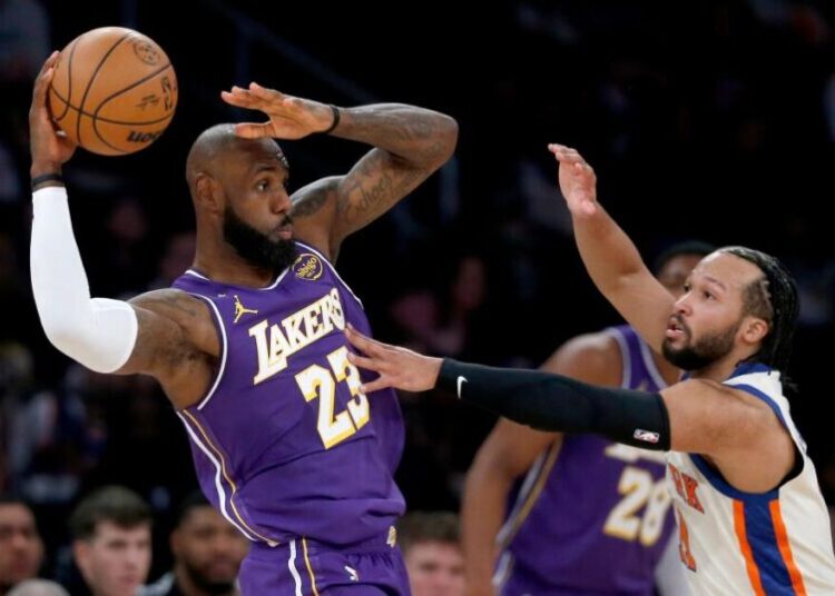 Lakers fade in second half against Knicks on anniversary of Luka Doncic trade