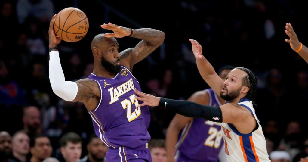 Lakers fade in second half against Knicks on anniversary of Luka Doncic trade