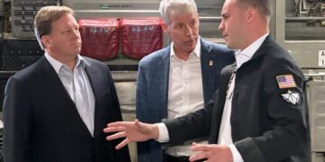 U.S. military airlifts nuclear reactor for first time, from Riverside County’s March Air Reserve Base to Utah