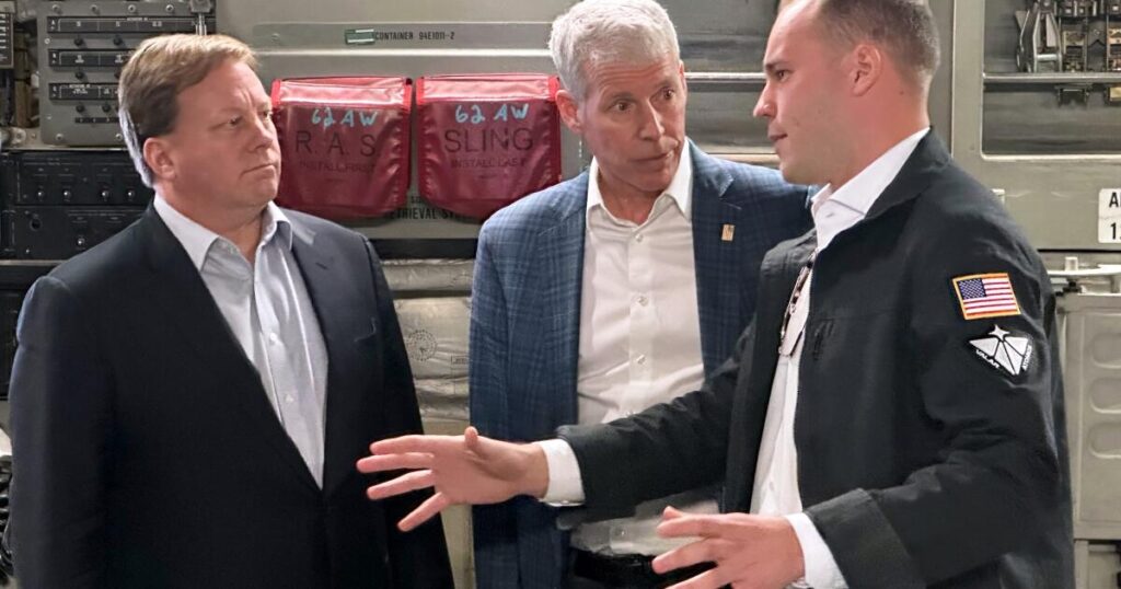 U.S. military airlifts nuclear reactor for first time, from Riverside County’s March Air Reserve Base to Utah