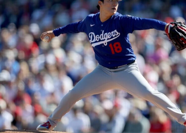Yoshinobu Yamamoto gets his work in during Dodgers’ Cactus League opener as WBC looms