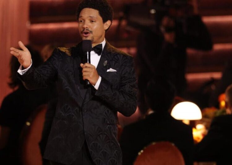 Trevor Noah’s final Grammys monologue pokes fun at Nicki Minaj’s MAGA ties