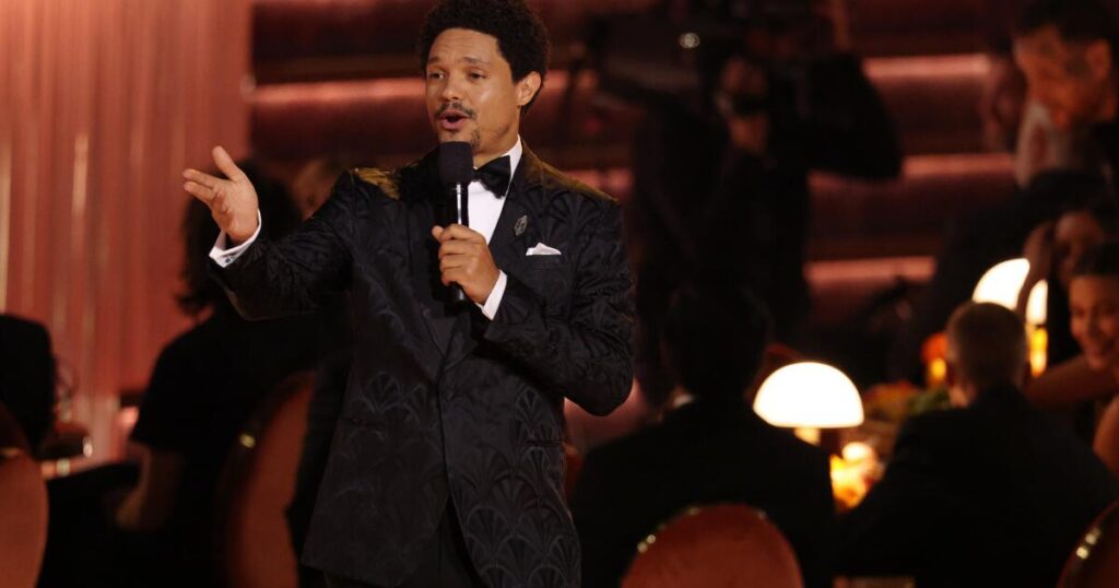 Trevor Noah’s final Grammys monologue pokes fun at Nicki Minaj’s MAGA ties