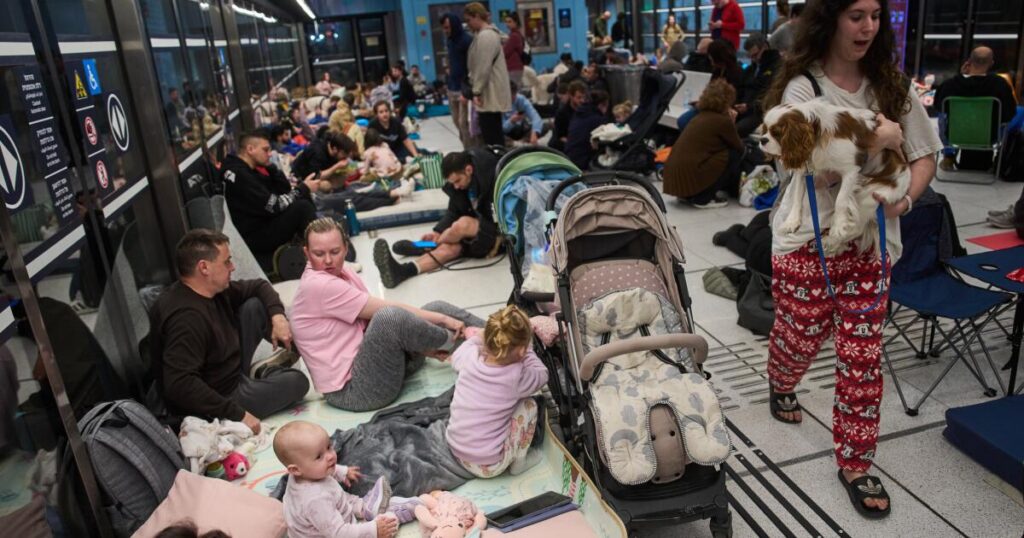 In familiar ritual, Israelis race back and forth to shelters to escape Iranian missile barrages