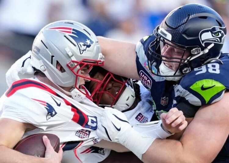 Drake Maye is having a rough game. It’s not the worst Super Bowl performance by a QB, though