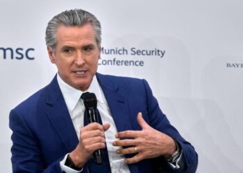 Newsom tells world leaders Trump’s retreat on the environment will mean economic harm