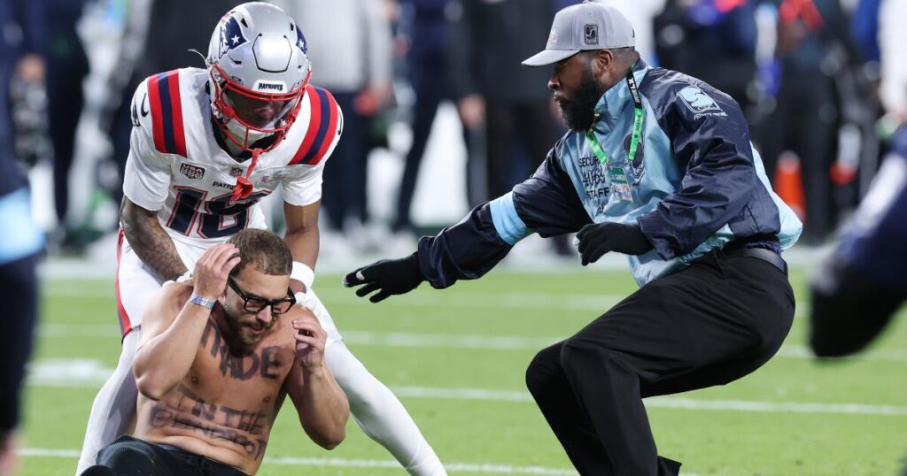 So-called streakers arrested at Super Bowl reveal identities on social media