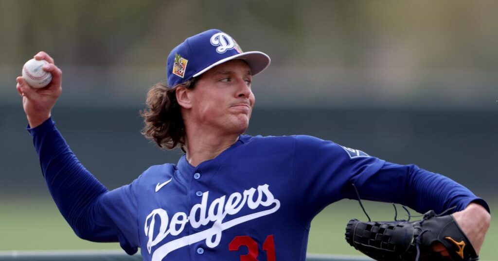 ‘Just go out and pitch.’ Dodgers’ Tyler Glasnow is efficient in his first spring start