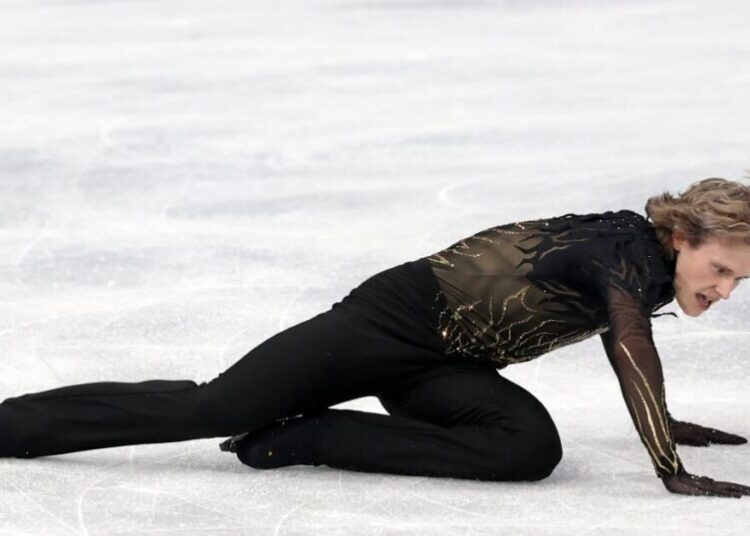 Ilia Malinin suffers stunning stumble, finishes eighth in figure skating at Olympics