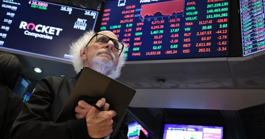 Stocks drop sharply as investors hunt for losers that will be hurt by AI