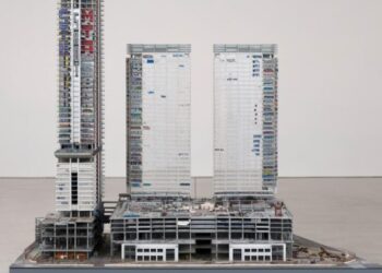 L.A.’s Graffiti Towers become miniaturized symbols of waste and neglect in Sayre Gomez’s arresting gallery show