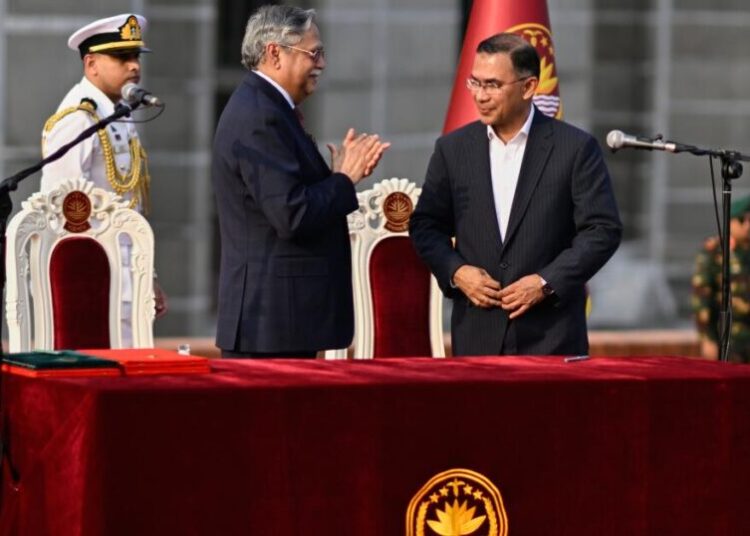 Bangladesh’s new prime minister is sworn in after his party’s landslide election win
