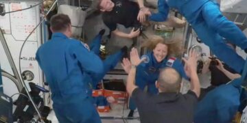Four astronauts arrive at the International Space Station to replace NASA’s evacuated crew