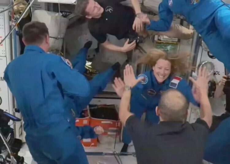 Four astronauts arrive at the International Space Station to replace NASA’s evacuated crew