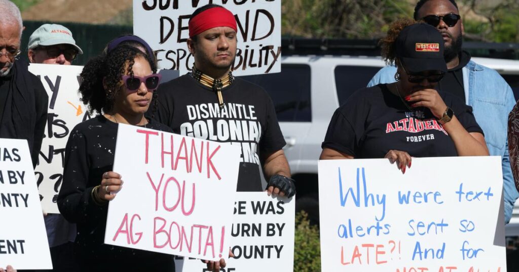 With Pacific Palisades in spotlight, Altadena fights for attention, post-fire justice