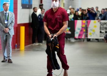 Patriots’ Mack Hollins arrived at Super Bowl dressed as a prisoner. Here’s why that’s not surprising