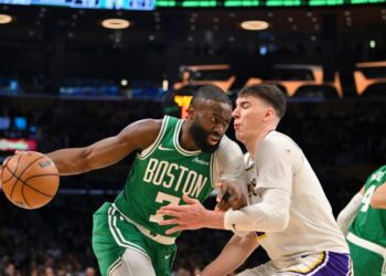 With Pat Riley watching, Lakers lose rivalry game to Celtics