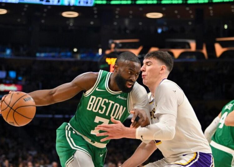 With Pat Riley watching, Lakers lose rivalry game to Celtics