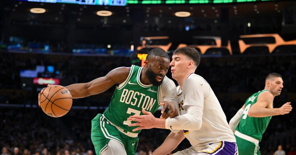 With Pat Riley watching, Lakers lose rivalry game to Celtics