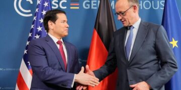 Germany’s leader calls on the U.S. and Europe to ‘repair and revive trans-Atlantic trust together’