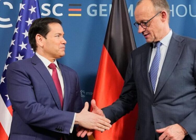 Germany’s leader calls on the U.S. and Europe to ‘repair and revive trans-Atlantic trust together’