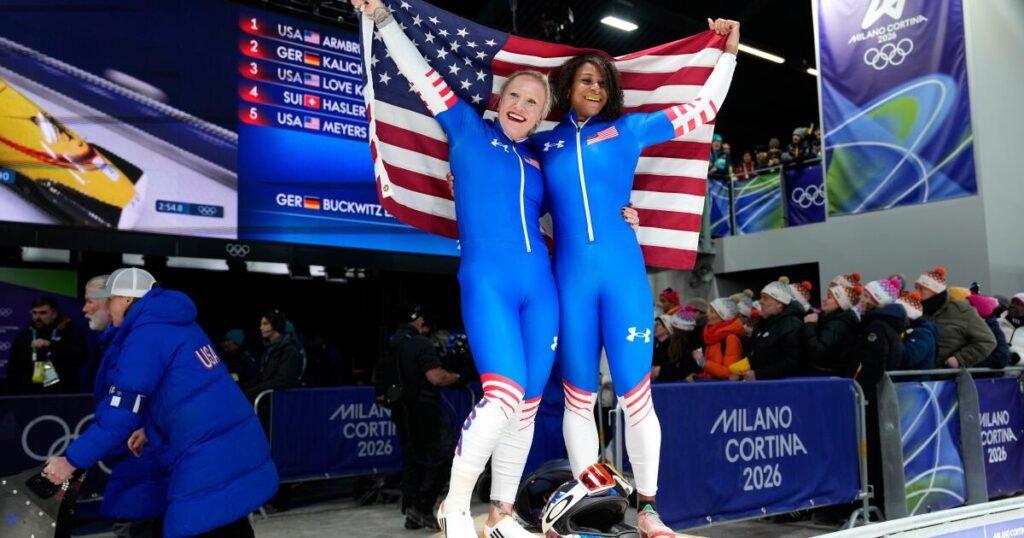 Americans earn bronze medal in two-woman bobsled
