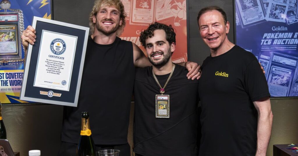 Logan Paul sells rare Pokémon card for record price to Anthony Scaramucci’s son