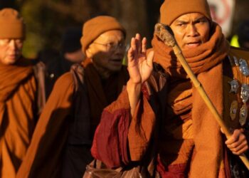 A 15-week ‘Walk for Peace’ concludes with Buddhist monks’ arrival in Washington