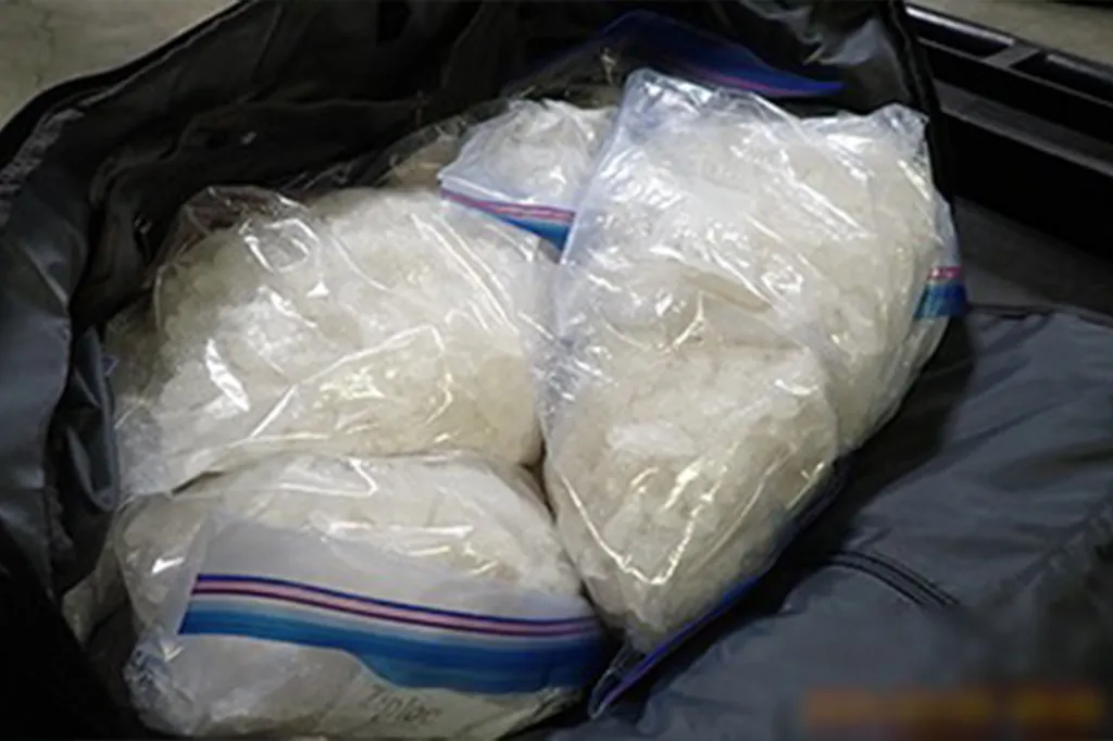 The total weight of the narcotics was 266.4 kg, or just over 587 pounds.