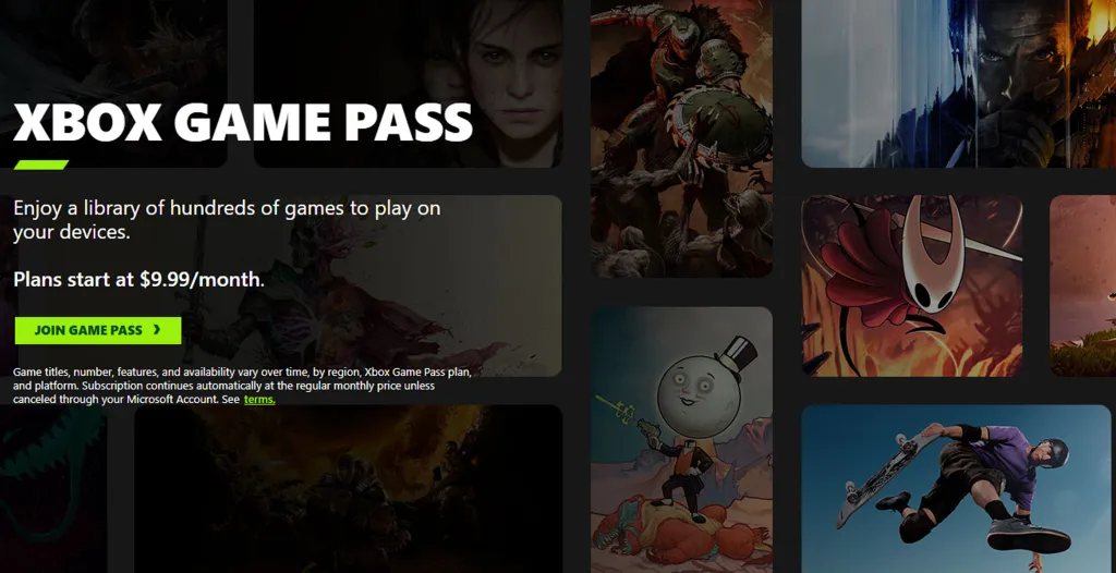 Xbox Game Pass Library